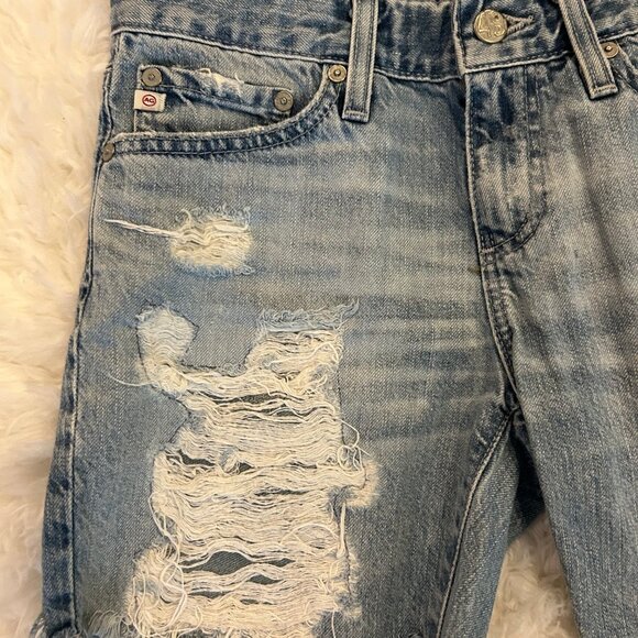 AG Adriano Goldschmied Women's Becke Relaxed Skinny Short Size 25 - Picture 6 of 10